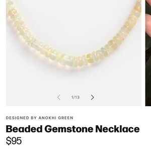 Local Eclectic Opal Beaded Gemstone Necklace by Anokhi Green